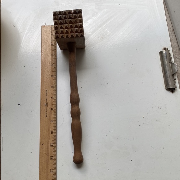 Antique Wooden Meat Tenderizer - Picture 3 of 3